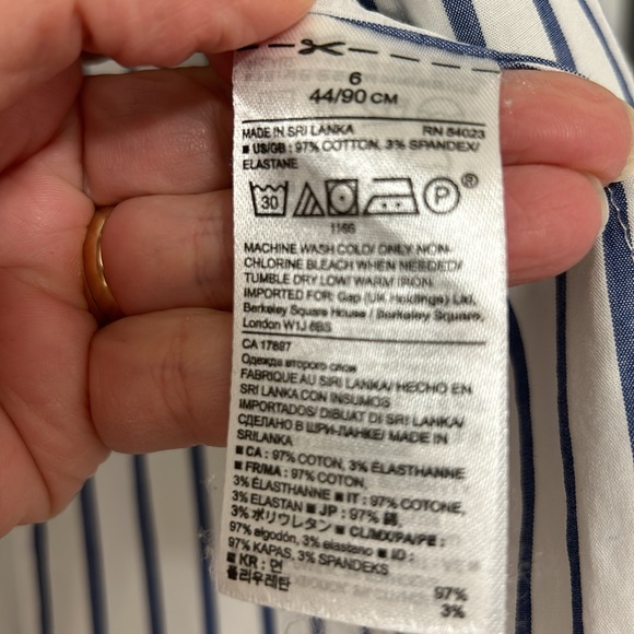 Ladies striped button down - Picture 4 of 4